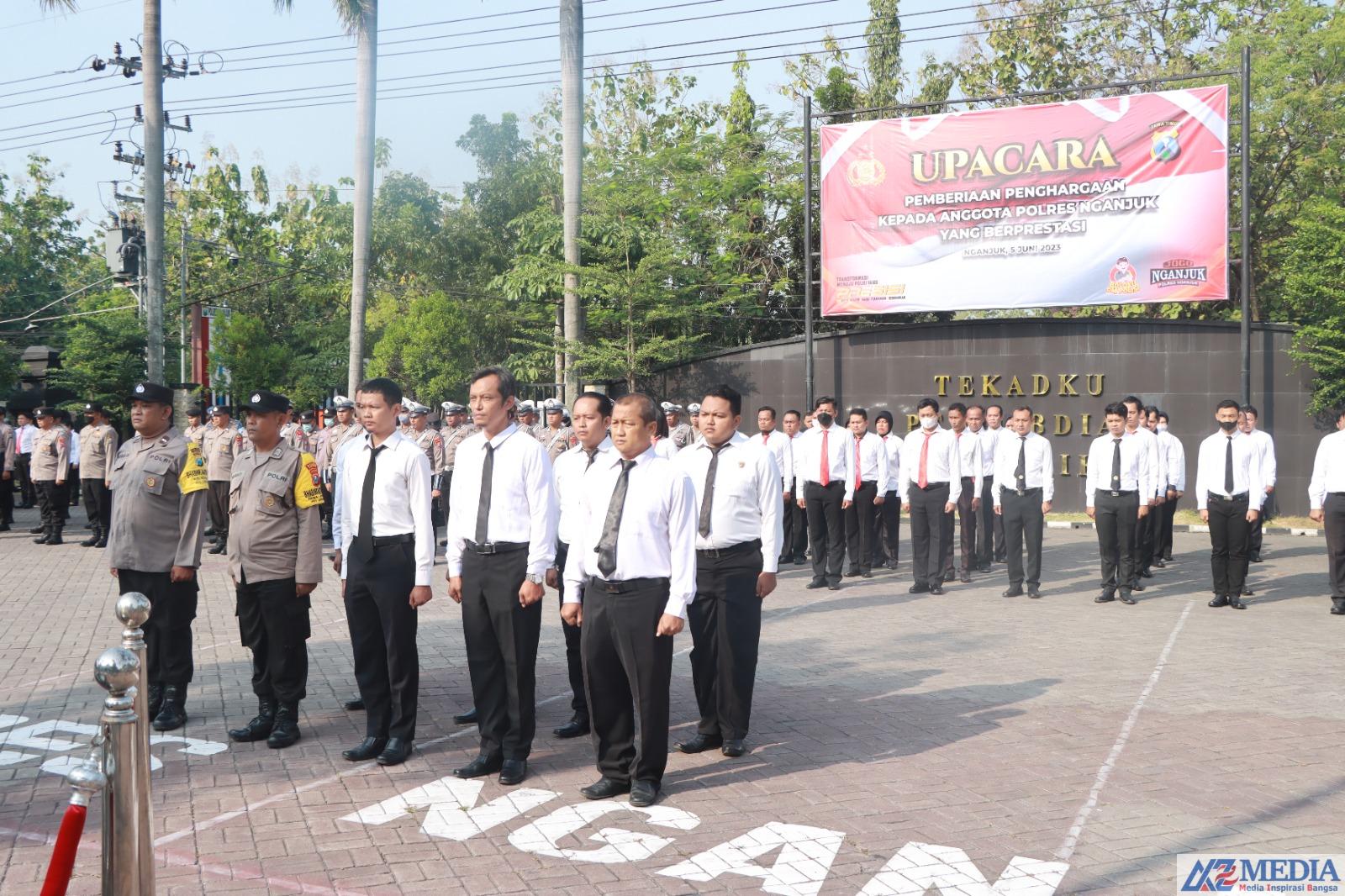 IMG 20230605 WA0066 Kapolres Nganjuk Beri Penghargaan 9 Anggotanya Berprestasi