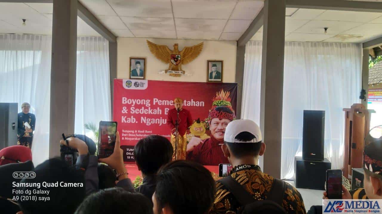 IMG 20230607 WA0011 boyong pemerintahan nganjuk dan sedekah bumi di sambut dan di saksikan ribuan masyarakat nganjuk
