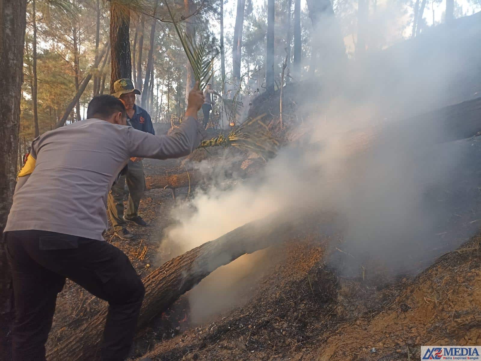 IMG 20231003 WA0018 Gerak Cepat Polisi Bersama Perhutani dan Warga Padamkan Kebakaran Lahan di Trenggalek