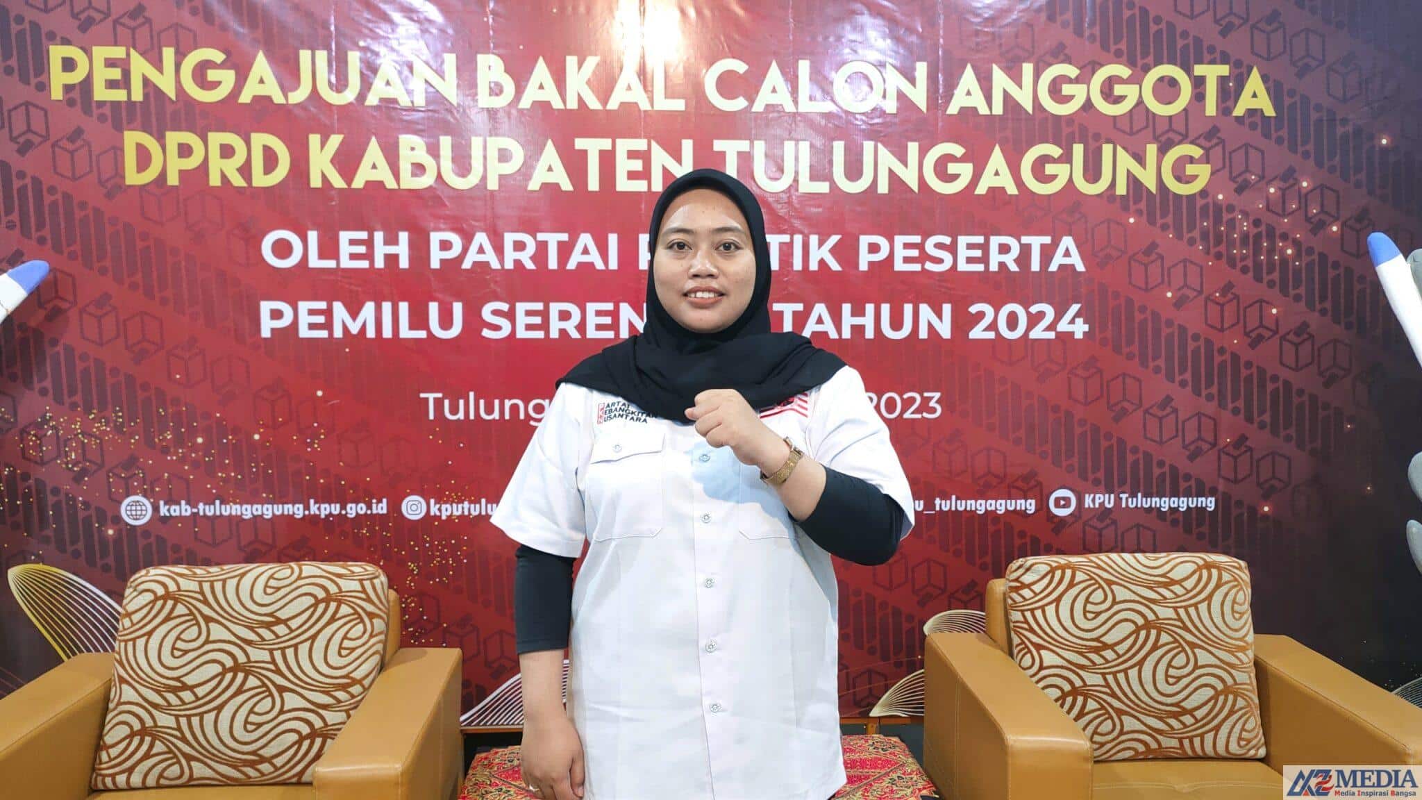 Yustin Eka Rusdiana. Bacaleg dari Partai Kebangkitan Nusantara.