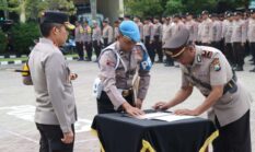 Kapolres Nganjuk Pimpin Upacara Serah Terima Jabatan Kapolsek Loceret